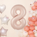 Balon foliowy cyfra 8 karmelowy 100cm