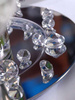 Diamentowe konfetti 30 mm bezbarwne, 5 szt.
