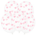 Balony przezroczyste w Serduszka j. róż 30cm 5szt
