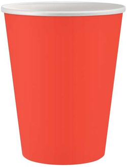 Kubeczki Papierowe Czerwone 250ml 6szt.