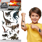 Tatuaże Zmywalne JURASSIC WORLD Dinozaury 12szt.
