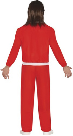 Kostium Strój Sportowiec Dres Czerwony Lata 80, M