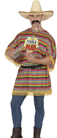 Strój Kostium TEQUILA MAN Meksykanin Ponczo, L