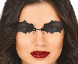 OKULARY Czarne NIETOPERZE Skrzydła Halloween