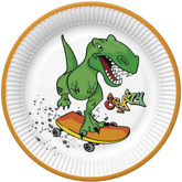 Talerzyki Papierowe Dinozaur Dino 23cm 8szt.