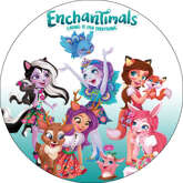 Opłatek tortowy 14 cm Enchantimals 1 szt.