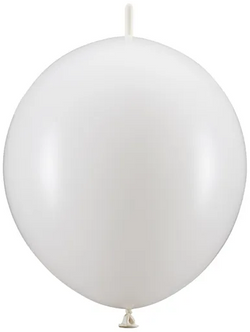 Balony z łącznikiem, 28cm, Pastel Pure White 20szt