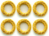 Ring z sizalu  sredn. 7cm, 6 szt.