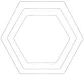 Obręcz Metalowa Biała HEKSAGON Łapacz snów 3szt.