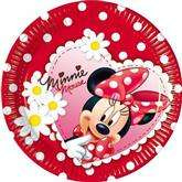 Talerzyki papierowe "Minnie & Daisies" 20cm, 10szt