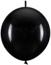 Balony z łącznikiem, 33 cm, czarny 20szt.