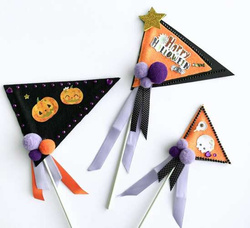 Pompony Pluszowe Kolorowe Juicy Mix 60szt.