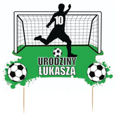 Topper Piłka Nożna DUŻY Urodziny IMIĘ 1szt.
