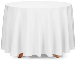 OBRUS Okrągły BIAŁY Matowy Plamoodporny 300cm