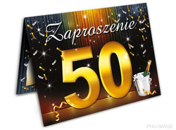 Zaproszenie na 50 urodziny, 1 szt.