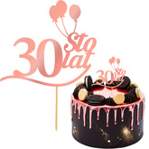 Topper na Tort 30 STO LAT Urodziny RÓŻOWE ZŁOTO