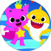 Opłatek tortowy 14 cm, Baby Shark 1 szt.