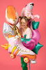 Balon foliowy Rolka, 74x51cm, mix