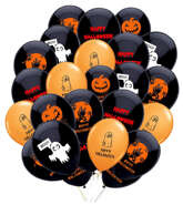 Balony z nadrukiem Halloween 25 szt.