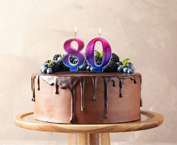 Świeczka na Tort Cyfra 8 Metalik Nocne Niebo 8cm