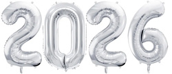 Zestaw Balonów 2026, srebrny, 86cm
