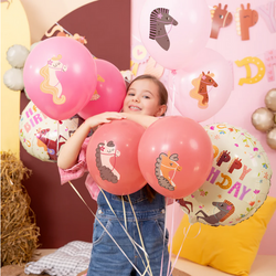 Balony KONIKI Konie Mix Urodziny 30cm 6szt.