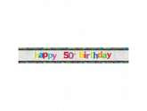 Baner urodzinowy Happy 50th Birthday, 270cm, 1 szt