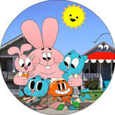 Opłatek tortowy 29 cm, Niesamowity Świat Gumballa