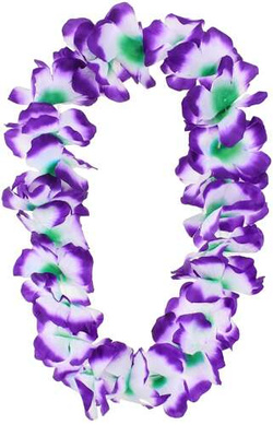 Naszyjnik Hawajski HAWAJE Fioletowy Kwiaty Aloha