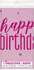 Obrus Foliowy Happy Birthday Różowy 137x213cm