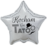Balon foliowy 19" Kocham Cię Tato, srebrny, 1 szt