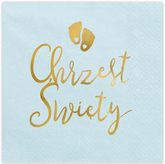 Serwetki Chrzest Święty j niebieskie 33x33cm 12szt
