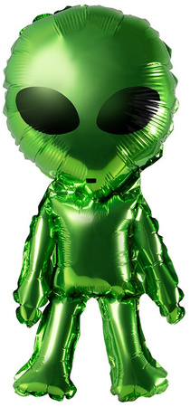 Balon Foliowy Zielony UFOLUDEK Kosmita Obcy 18x35c