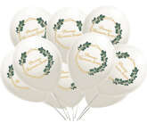 Balony Komunijne LIŚCIE, 12 cali, 10 szt.
