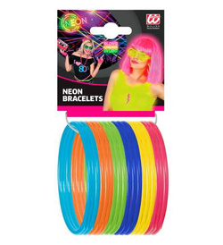 Bransoletki Neonowe Kolorowe Disco Lata 80 18 szt.