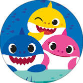 Opłatek tortowy 14 cm, Baby Shark 1 szt.