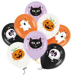Balony Lateksowe Zestaw HALLOWEEN Mix 8szt.
