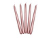 Świeca stożek metalizowana różowe złoto 24cm,10szt