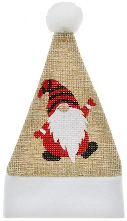 Etui Świąteczne na Sztućce Czapka Mikołaja Skrzat