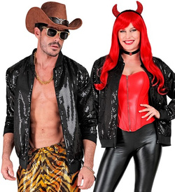 Kurtka Bluza Bomberka Cekinowa Unisex Czarna S/M