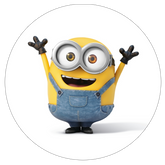 Opłatek tortowy 14 cm, Minionki 1 szt.