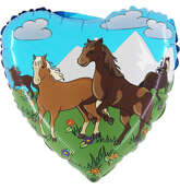 Balon foliowy Konie w Galopie, 18" 1 szt.
