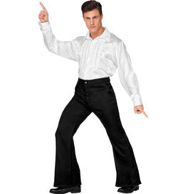 Czarne Spodnie DISCO Groovy Szerokie Nogawki S/M