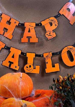 Baner napis HAPPY HALLOWEEN, 210cm, 1 szt. 