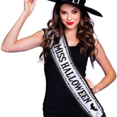 Szarfa Taśma MISS HALLOWEEN Królowa Imprezy Balu