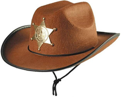 Kapelusz Kowbojski Brązowy Kowboja Szeryfa