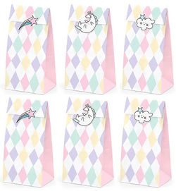 Torebki Papierowe Podziękowania Jednorożec 6szt.