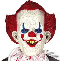 Maska Lateksowa Przerażający Klaun Halloween