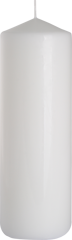 Świeca walec, biała, 8x25cm, 1 szt. SW80x250