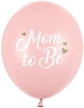 Balony Mom to Be, Pastelowy Różowy, 30cm, 1 szt.
